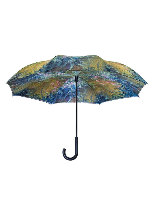 Umbrella - Reverse Close -Irises By Monet-20256rc 