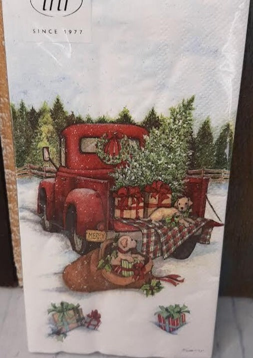 Napkins - Christmas Delivery - Red Truck - 16 pk-Bf767300 