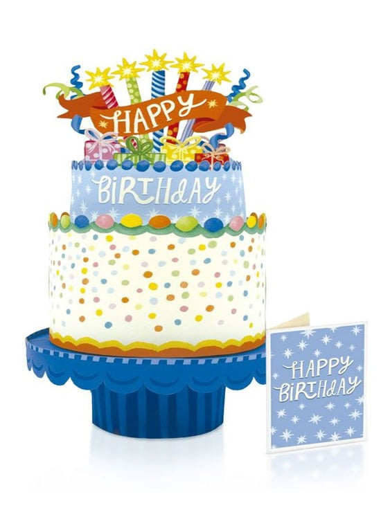 Flower's Boutique Paper Cards&nbsp; Pop Up Confetti Birthday Cake 7250
