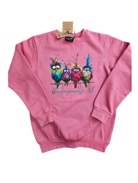 Sweatshirt Funky Birds Hendersonville, Logo  RTSSFBH
