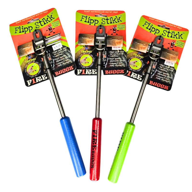 Campfire Extendable Flipp Stikk for Marshmallow Hot Dog Roasting 