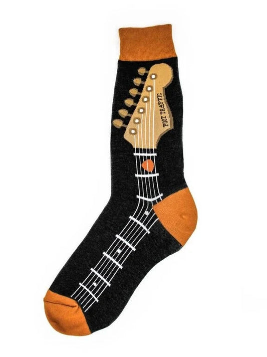 Men's Sock  Guitar Neck Black/Brown 6890M