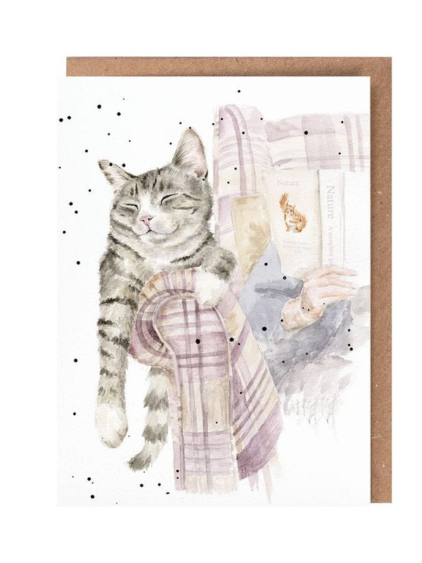 Card Acs219 Lazy Sunday - Cat - Blank Inside