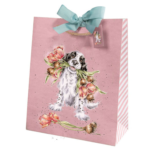 Gift Bag Blooming With Love Dog Large Gb035 