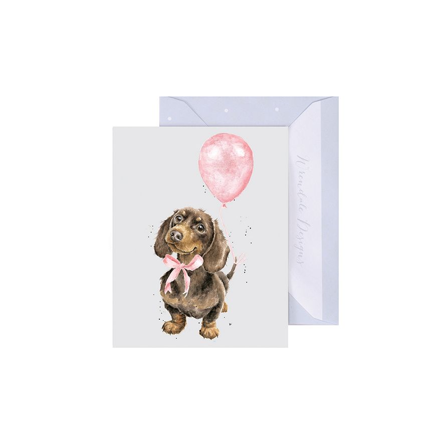 Gift Enclosure Card GE103 Girl Sausage  Birthday Dog 