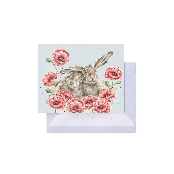 Gift Enclosure Card -GE112 - 'Love is in the Hare' Bunny 