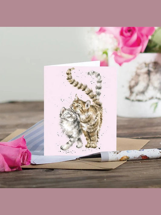 Gift Enclosure Card Feline Good Pink Cat Ge122