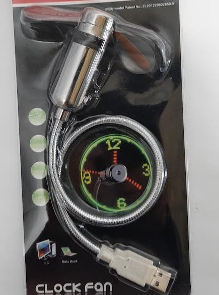 USB Fan with Clock 