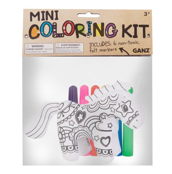 Coloring Kit Mini Unicorn 7Pc Set Children H14049 