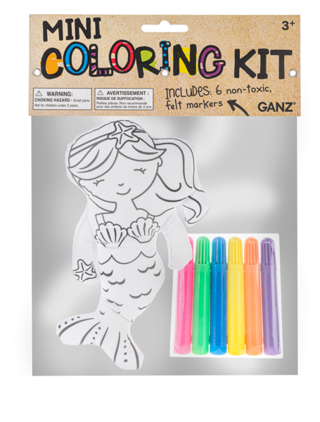 Coloring Kit Mini Mermaid 7Pc Set Children H15027 