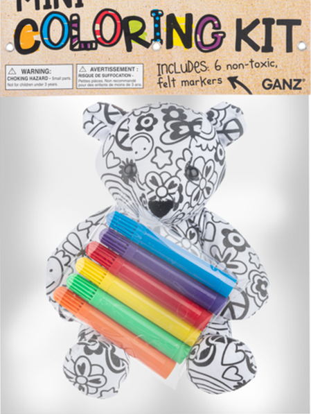 Coloring Kit Teddy Bear 7Pc Set Children H15136