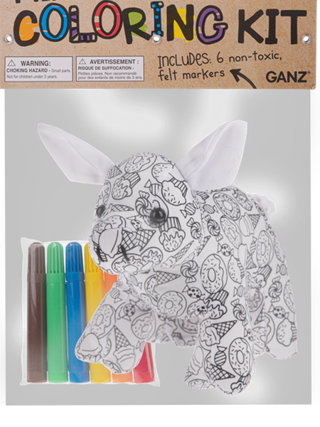 Coloring Kit 6"Pig 7Pc Set Children H15354