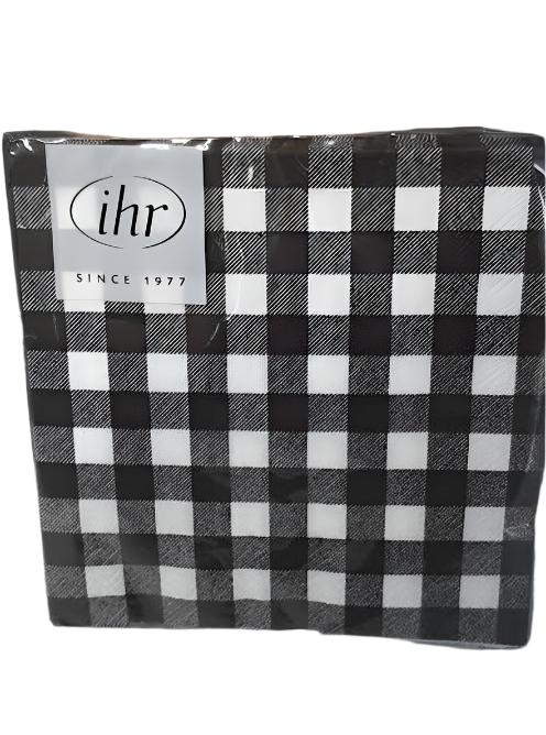 Napkins - Buffalo Check Black - 20 pc. 