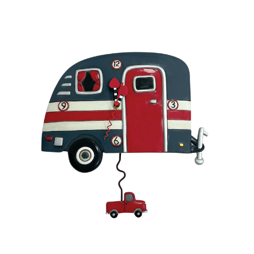 Wall Clock - Camper LIfe - Red - P2150 