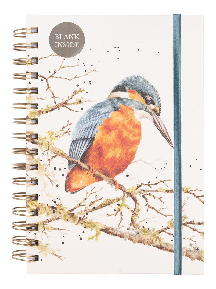 Spiral Notebook Blank  (Small) HBb002 Pond Dipping  King Fisher