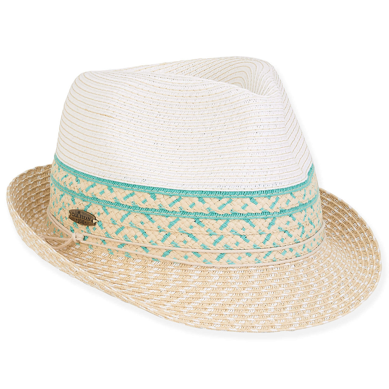 Hat - Green-Paperbraid Fedora Brim-Women's-Hcj380 