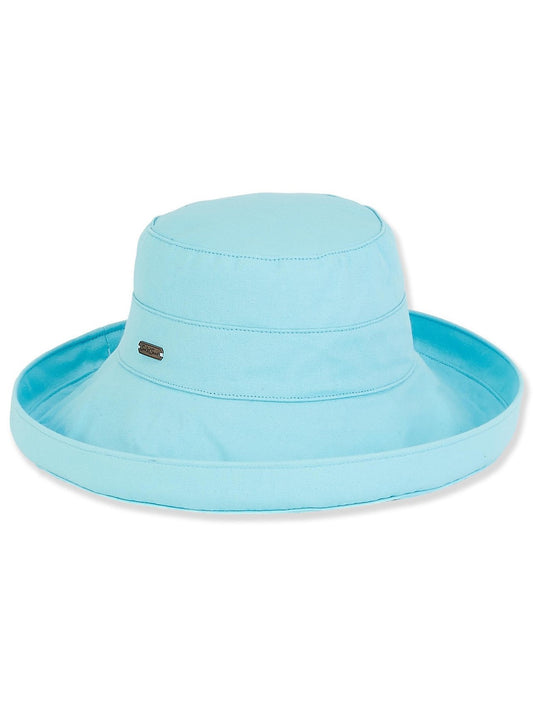 Hat  Light Blue Cotton Upbrim  Women's-HH1577M 
