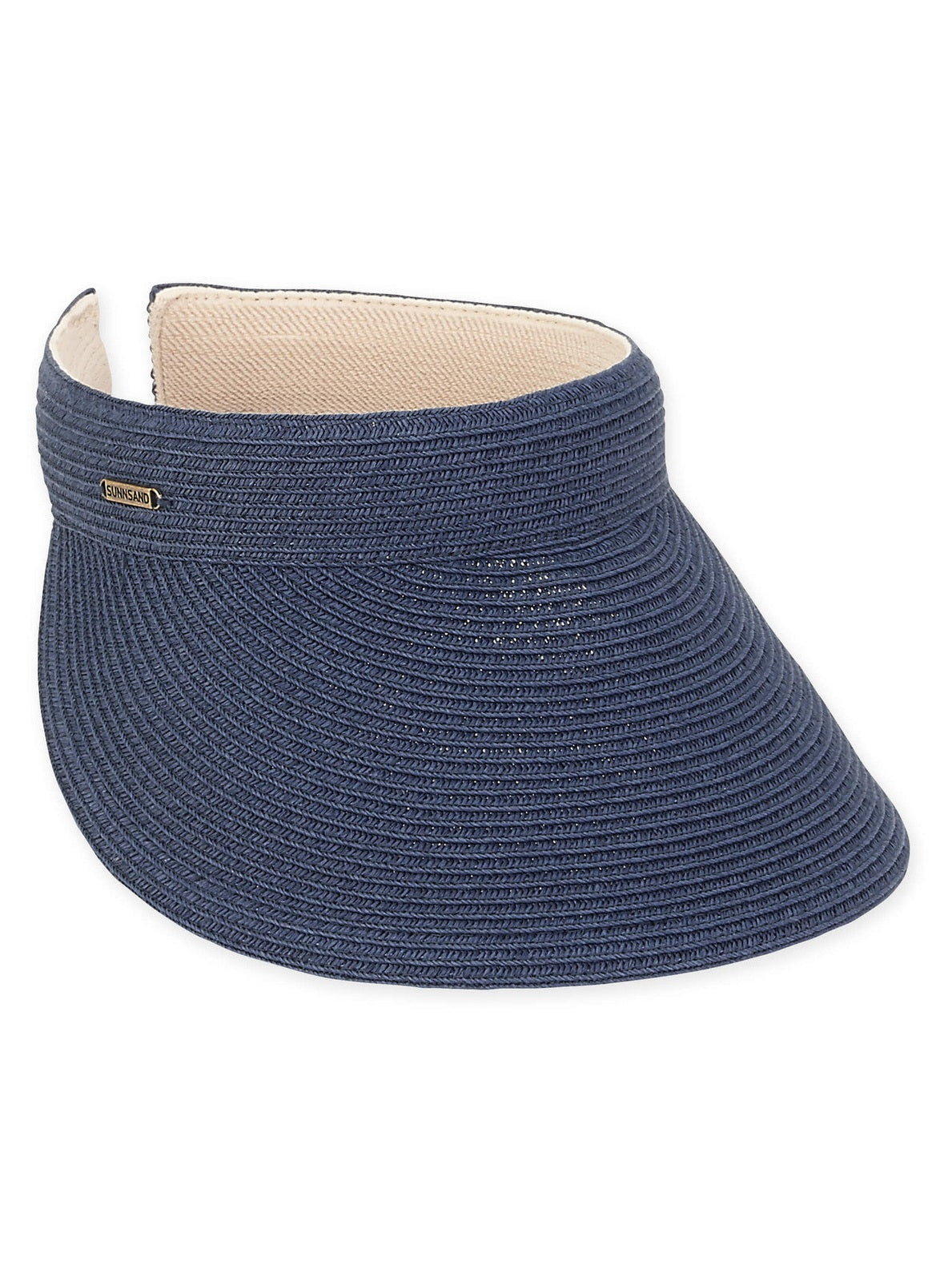 Visor Navy Blue Paperbraid Visor 4" Brim Women's-Hh2425E