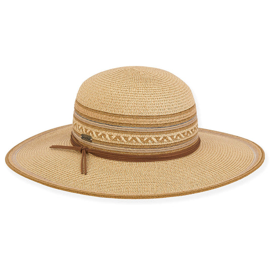 Hat Tan Paperbraid Floppy Brim Women's HH2917A 