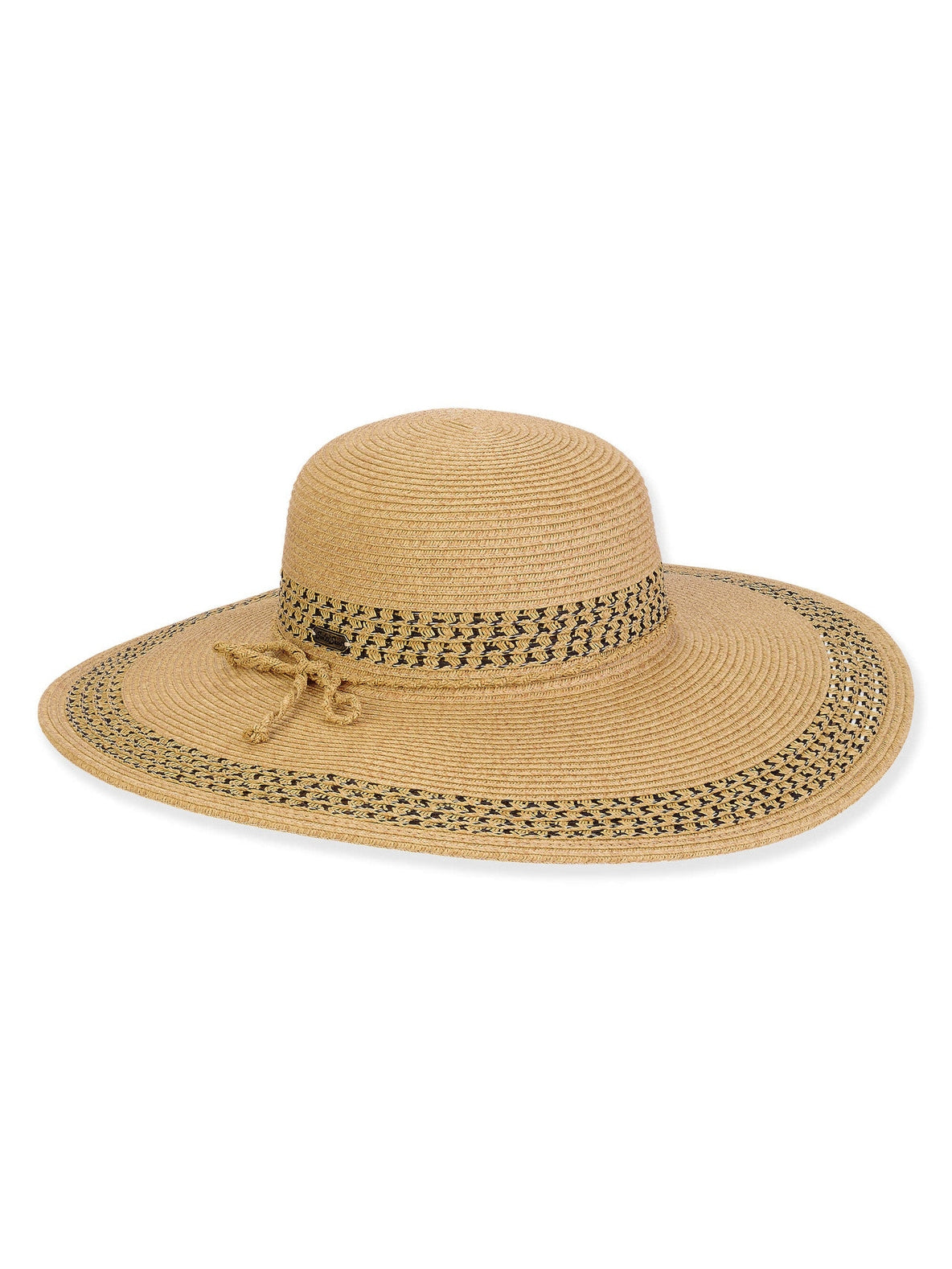 Hat Tan Paper Braid Floppy 4.5" Brim Women's-Hh3196b