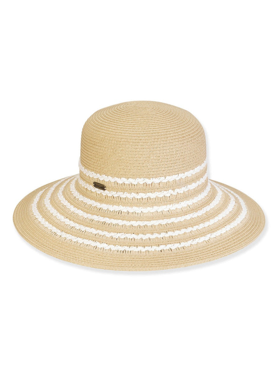 Hat Beige Paper Braid Bucket&nbsp; Adjustable 4" Brim Women's-Hh3218B