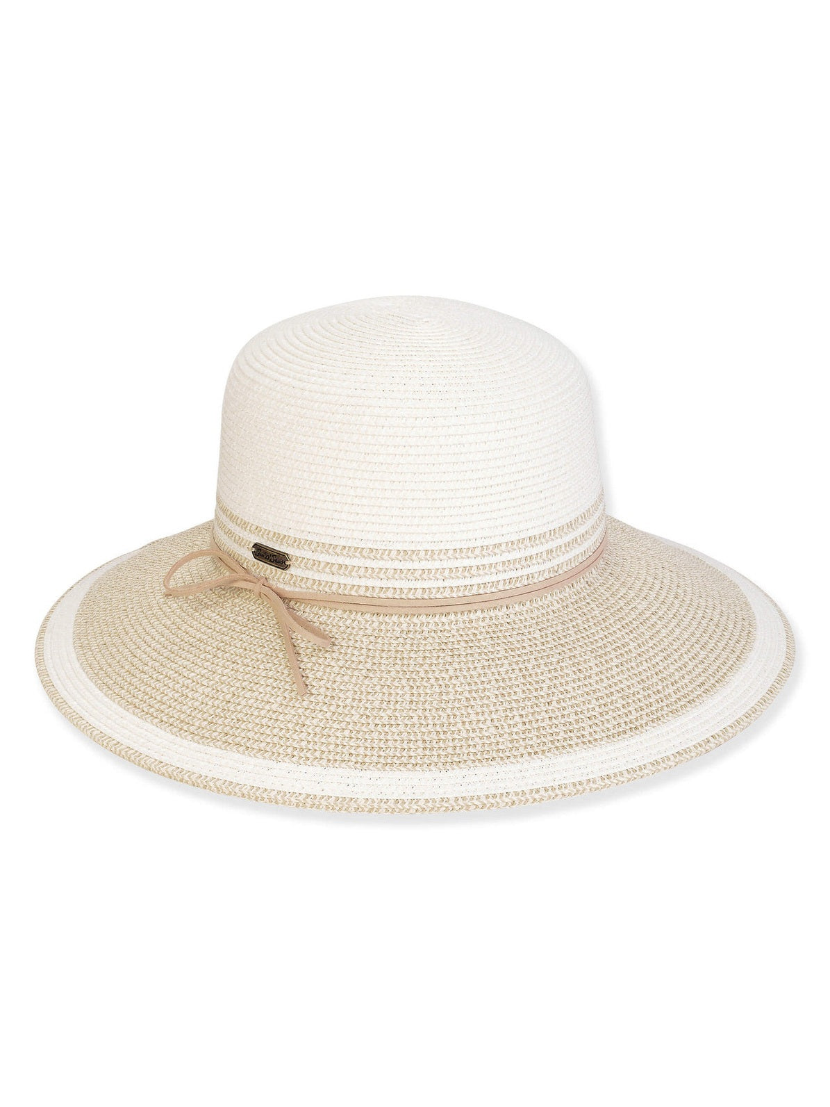 Hat White Paper Braid Bucket Brim Adjustable 4" Brim Women's-Hh3222A
