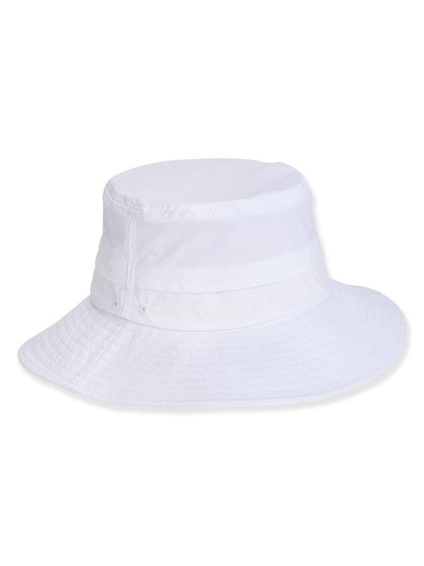Hat White Polyester Boonie 3" Brim Women's-Hh3343a