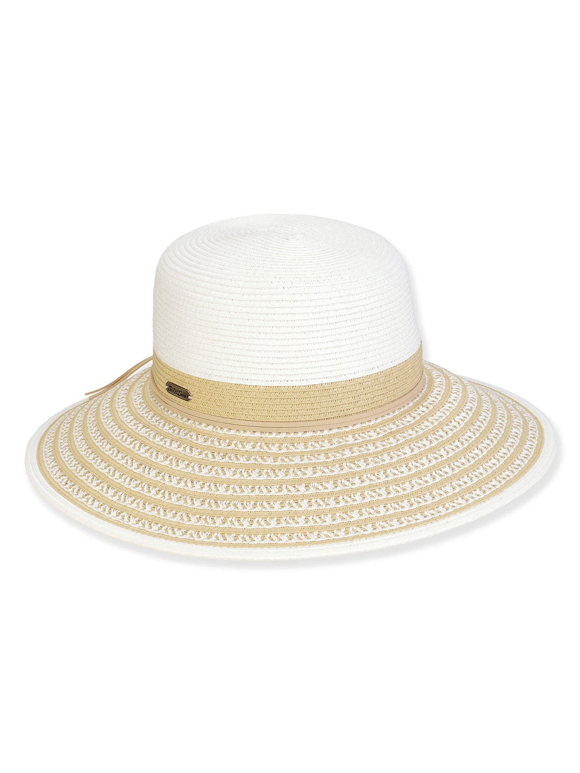 Hat Beige&nbsp; Paper Braid Bucket Adjustable 4" Brim Women's-Hh3393A