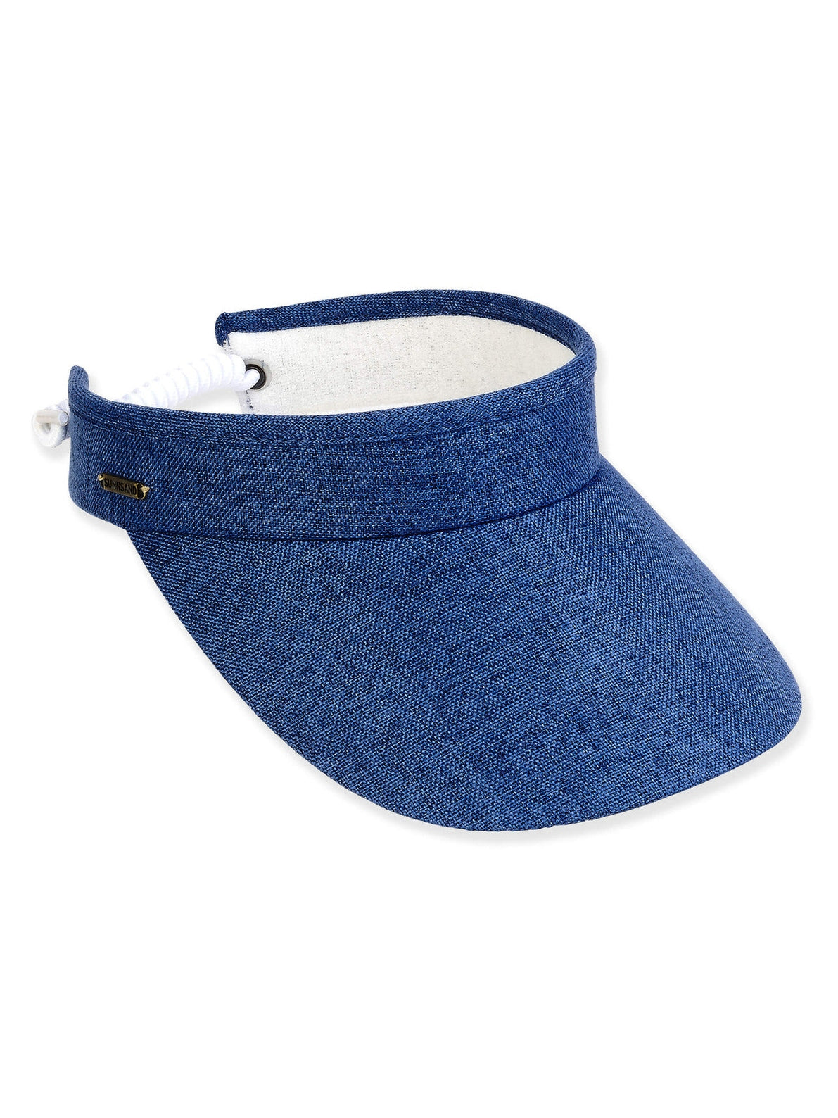 Visor Blue Polyester Visor 3.5" Brim Women's-Hh3404D