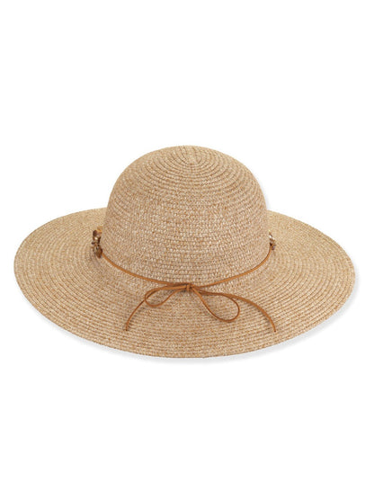 Hat Natural Paper Braid Floppy Adjustable 4" Brim Women's-Hh3440B