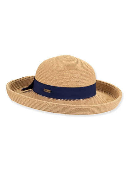 Hat Natural Paper Braid Up Brim Adjustable 3"- 1" Up Brim Women's-Hh3458A