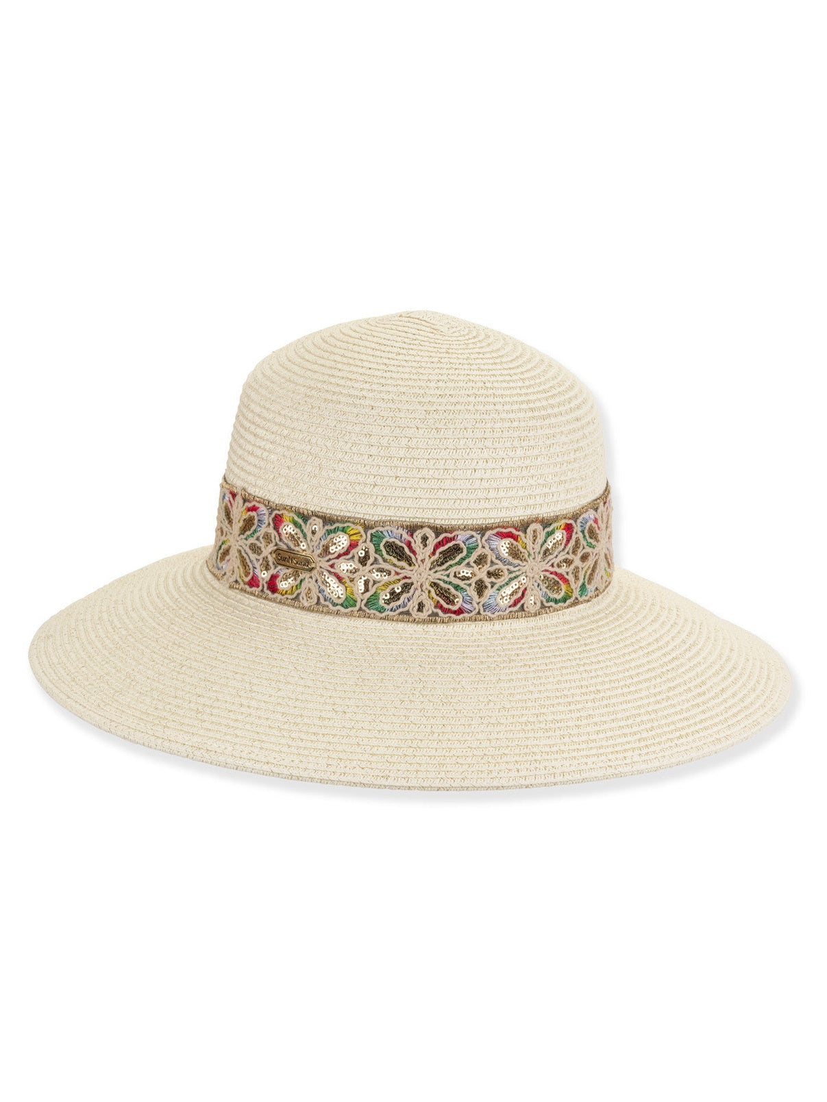 Hat White Paper Braid Bucket&nbsp; Adjustable 4" Brim Women's-Hh3459A
