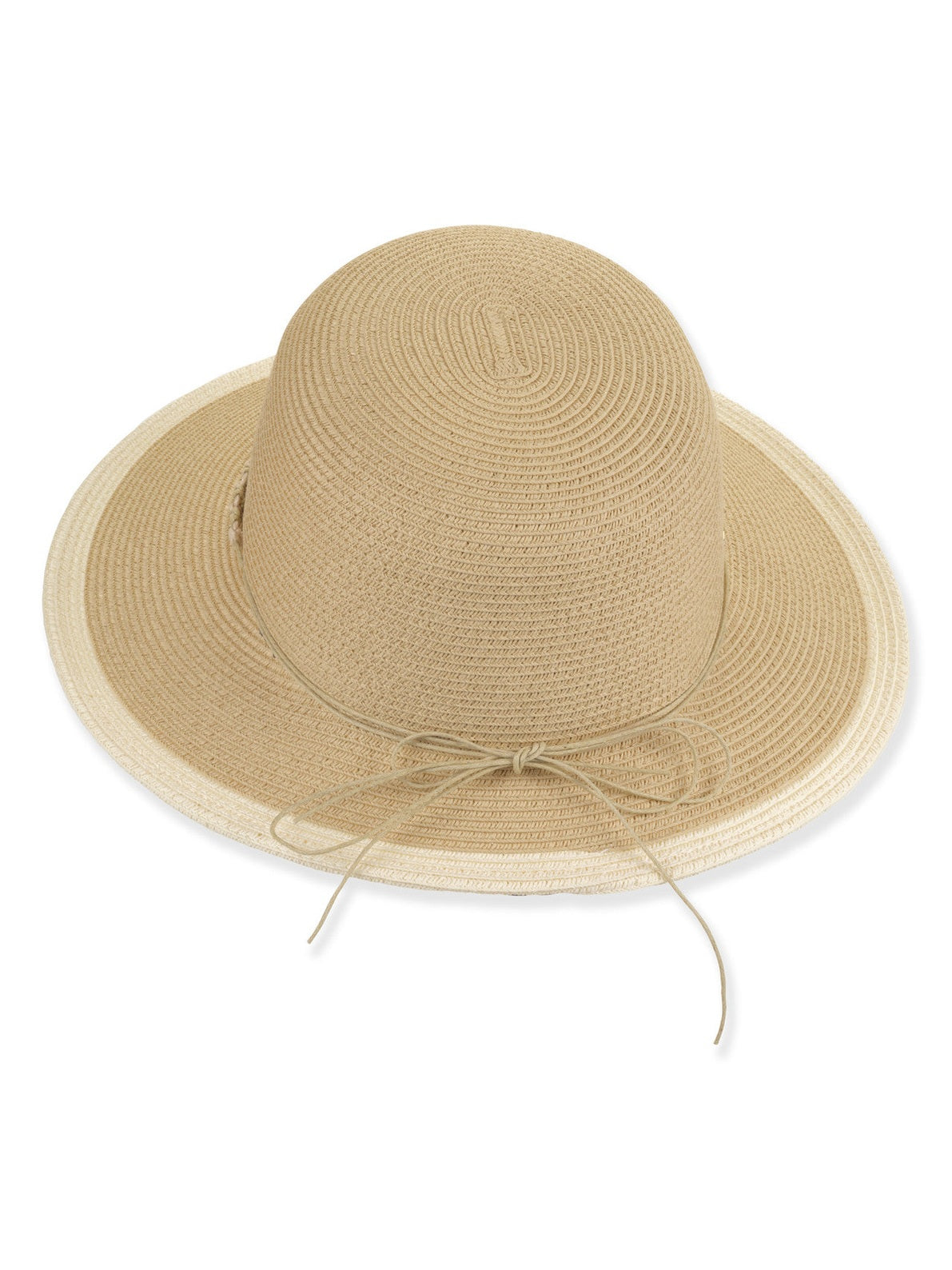 Hat Ivory Paper Braid Tapered Bucket Adjustable 3.5" Brim Women's-Hh3470A