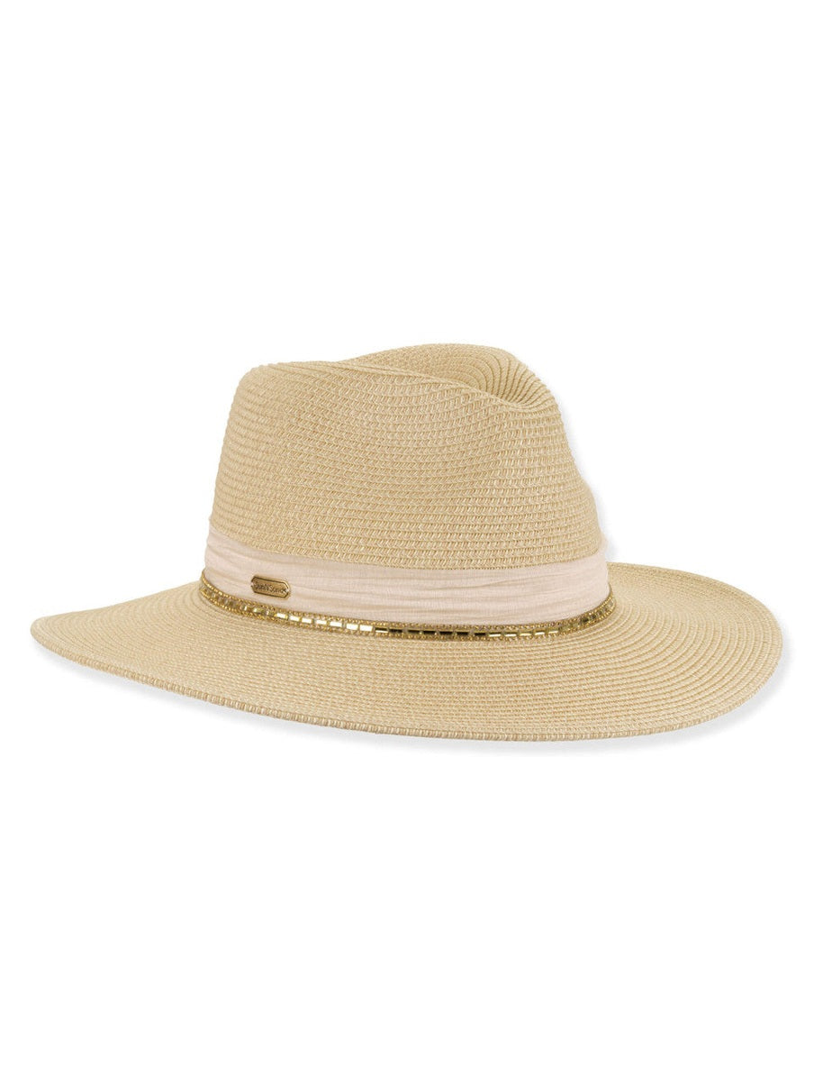 Hat Natural Paper Braid Safari Adjustable 3" Brim Women's-Hh3500A