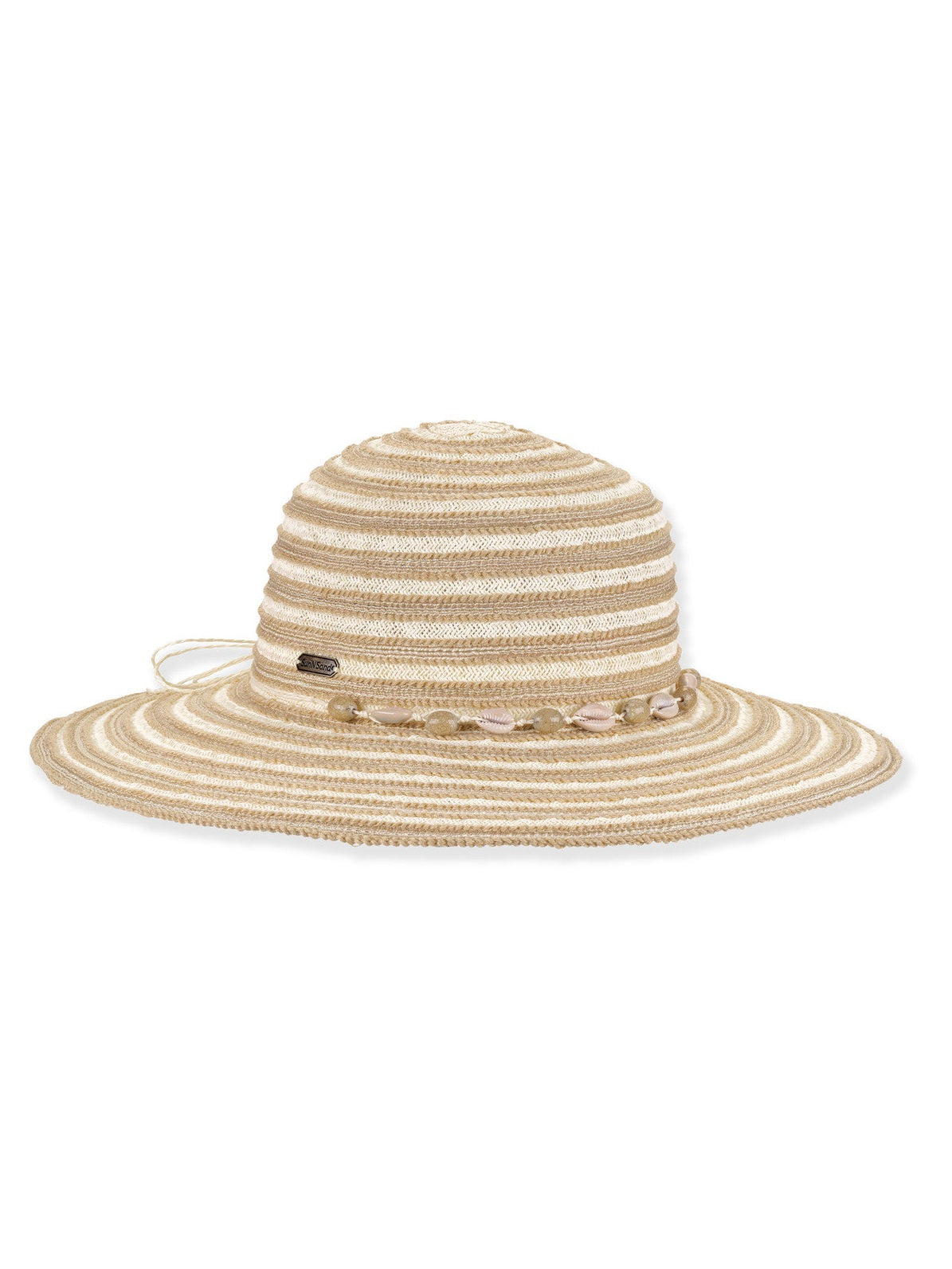 Hat Ivory Poly Braid Bucket Adjustable 4" Brim Women's-Hh3580A
