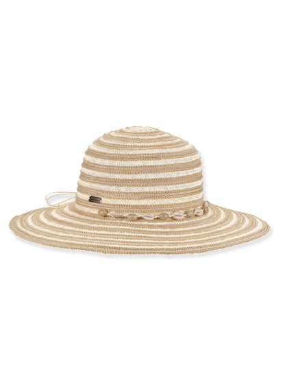 Hat Ivory Poly Braid Bucket Adjustable 4" Brim Women's-Hh3580A