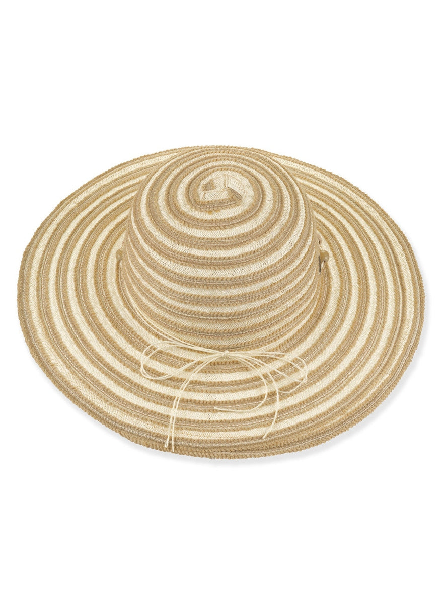 Hat Ivory Poly Braid Bucket Adjustable 4" Brim Women's-Hh3580A