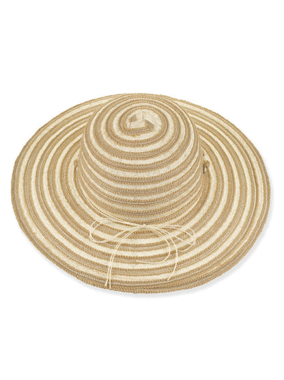 Hat Ivory Poly Braid Bucket Adjustable 4" Brim Women's-Hh3580A