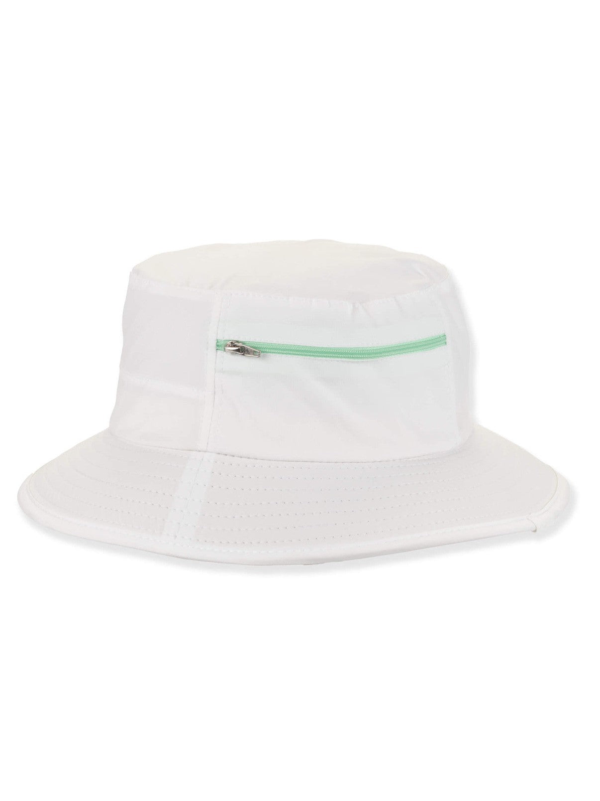 Hat White Poly Bucket 2.5" Brim Women's-Hh3587a