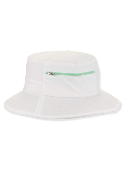 Hat White Poly Bucket 2.5" Brim Women's-Hh3587a