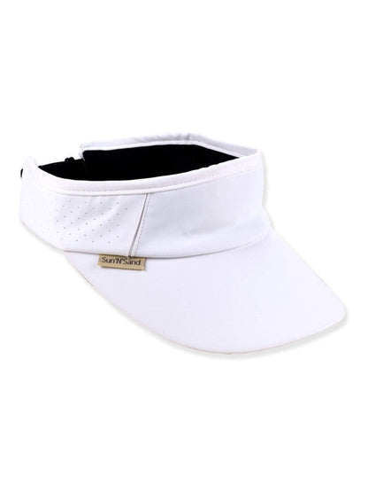 Visor White Polyester Visor 3.25" Brim Women's-Hh3666a