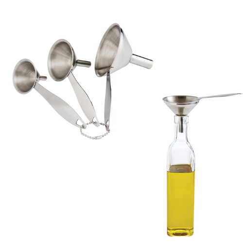 Stainless Steel Condiment Funnels - 3pc set 