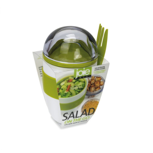 Joie Salad on the go Container with Lid & Fork - 3 Colors Green, Red, Blue 