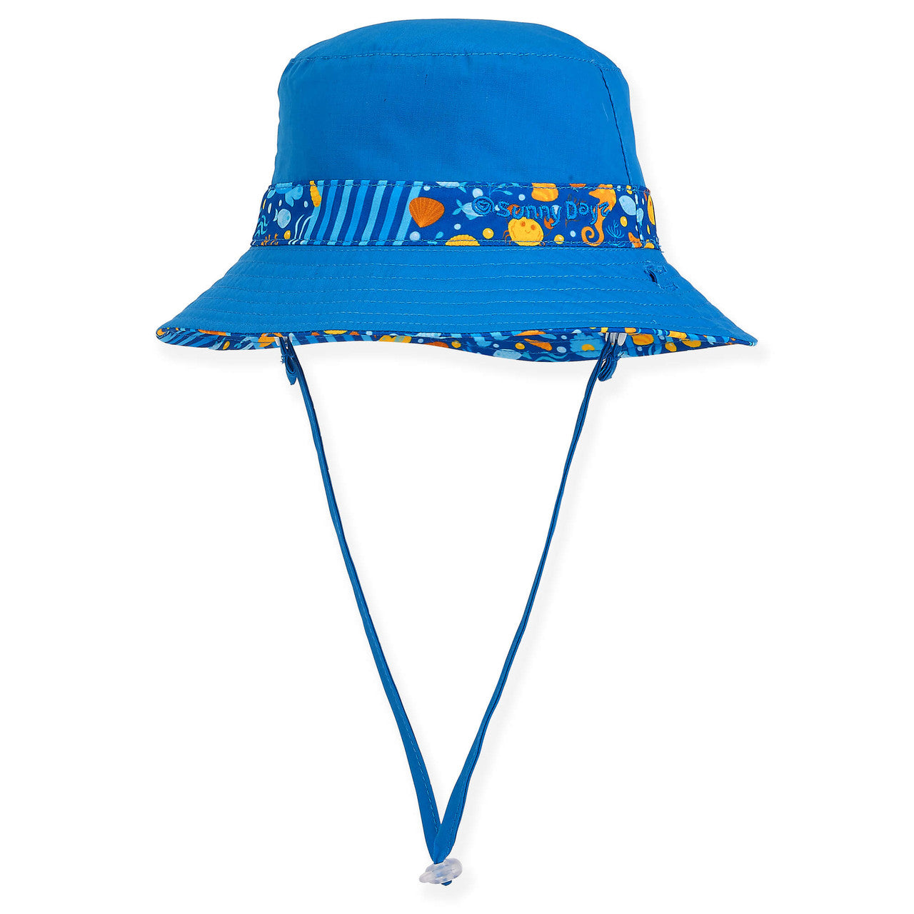 Hat - Reversible-Blue/Sea/ Creatures-Poly Bucket Brim- Chidren -Hk428 