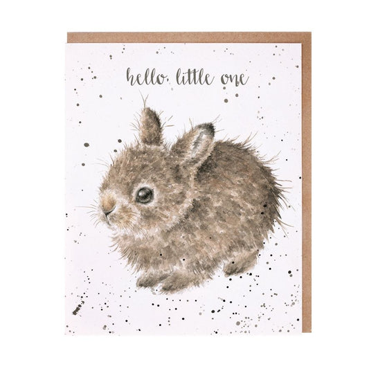 Card - AOC045 - Hello Little One - Baby Rabbit 