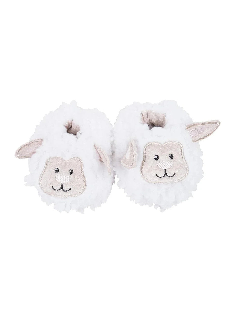 Slippers White Lamb Baby Non Skid Soles Sherpa 1350 