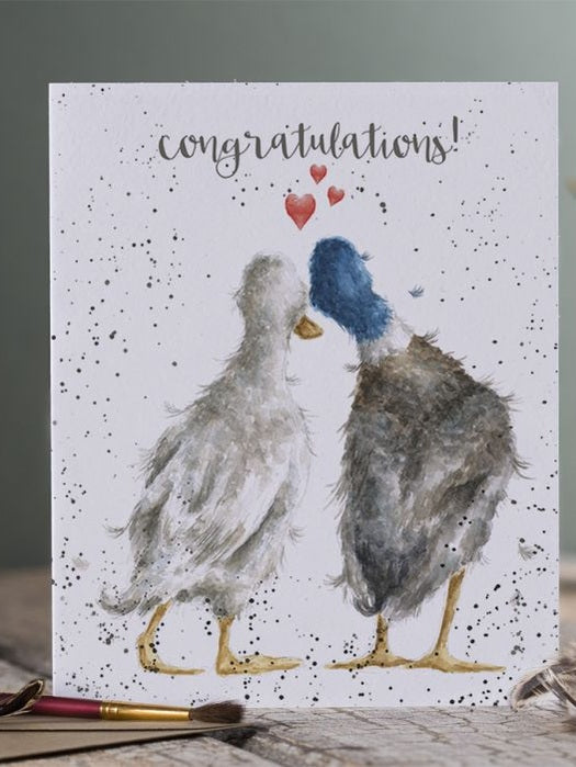 Card Aoc070 Duck Love To A Pair Of Love Birds