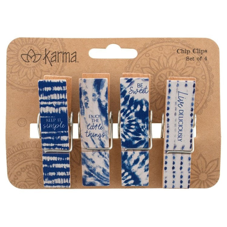 Clips Chip Blue Shibori 4Pc Set ka2025-01 