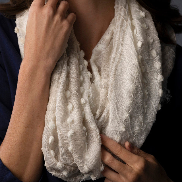 Scarf Textured Infinty White 1004670218 