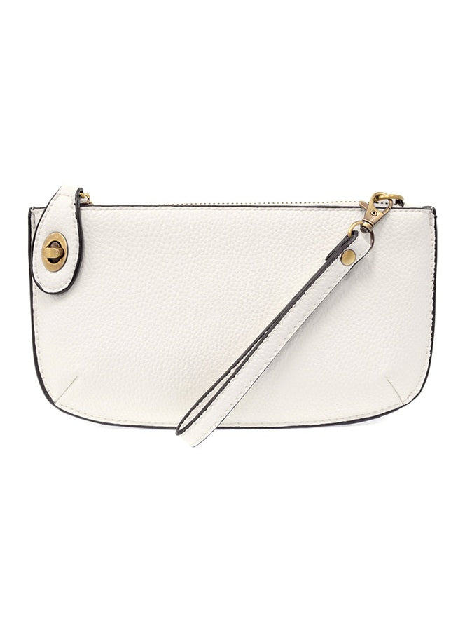 L8000-01 Women's Mini Crossbody Wristlet Clutch White Bag 
